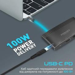 Концентратор Promate USB Hub 6 ports mediahub-c6.black Фото 3