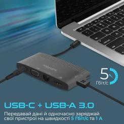 Концентратор Promate USB Hub 6 ports mediahub-c6.black Фото 5