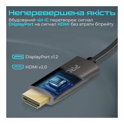 Кабель мультимедийный Promate DisplayPort M to HDMI M 2.0m Фото 3