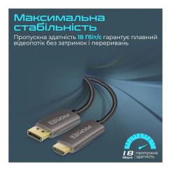 Кабель мультимедийный Promate DisplayPort M to HDMI M 2.0m Фото 4