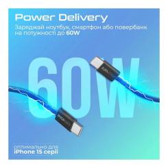 Дата кабель Promate USB-C to USB-C 1.2m Фото 2