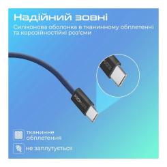 Дата кабель Promate USB-C to USB-C 1.2m Фото 5