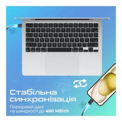 Дата кабель Promate USB-C to Lightning 1.2m Фото 3