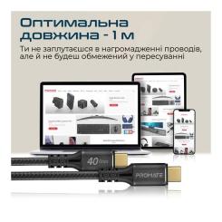 Дата кабель Promate USB-C to USB-C 1.0m Фото 6