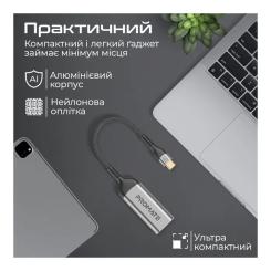Адаптер Promate USB-C to HDMI M 2.0m Фото 4