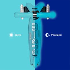 Самокат Micro Mini Deluxe Glow LED Арктичний синій Фото 5