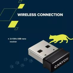 Комплект Canyon HSET-W6 Kitty Edition Wireless UA Pink Фото 7