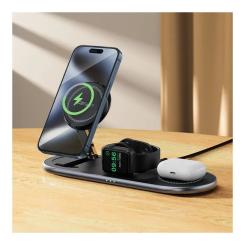 Зарядное устройство Acefast Wireless QI 3in1 15W E19 Qi2 Фото 5