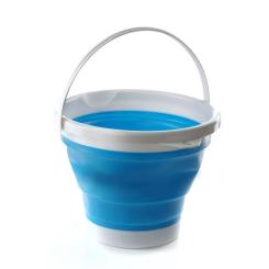Ведро складное СИЛА силіконове 10 л blue Фото 1