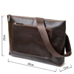 Сумка Grande Pelle Кожаная мужская Коричневая Фото 2