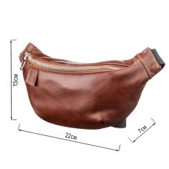 Сумка Grande Pelle Поясная Коричневая Фото 2