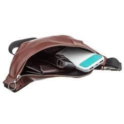 Сумка Grande Pelle Поясная Коричневая Фото 4