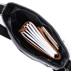 Сумка Shvigel Кожаная через плечо Черная Фото 4