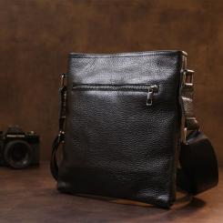 Сумка Shvigel Кожаная через плечо Черная Фото 7