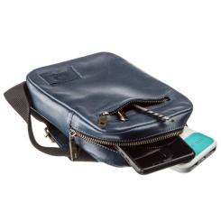 Сумка Shvigel Мужская кожаная Синяя Фото 2