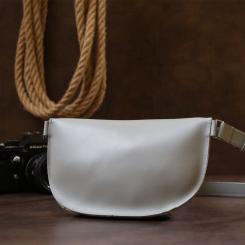 Сумка Shvigel Бананка из натуральной кожи Серая Фото 10