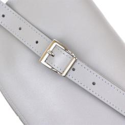 Сумка Shvigel Бананка из натуральной кожи Серая Фото 6