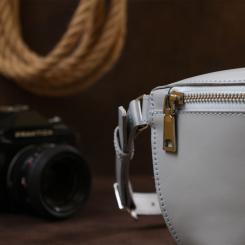 Сумка Shvigel Бананка из натуральной кожи Серая Фото 8