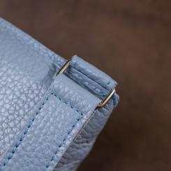 Сумка Shvigel Кожаная бананка Голубая Фото 9