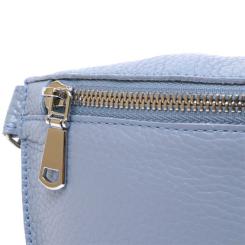 Сумка Shvigel Кожаная бананка Голубая Фото 5