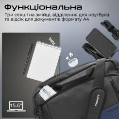Сумка для ноутбука Promate 15.6" Satchel-MB Blue Фото 1