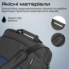 Сумка для ноутбука Promate 15.6" Satchel-MB Blue Фото 4