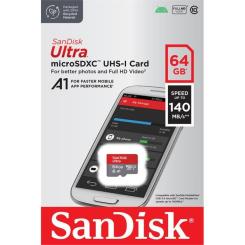 Карта памяти SanDisk 64GB microSDXC class 10 UHS-I A1 Фото 1