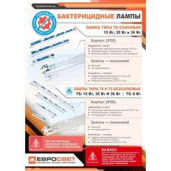 Лампочка Євросвітло EVL-T8-450 15Вт бактерицидна без озону Фото 4