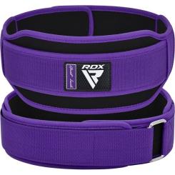 Атлетический пояс RDX RX5 Double Belt неопреновий Purpel XS Фото