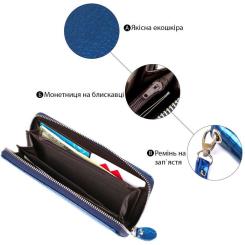 Кошелек Kivi Из экокожи Синий Фото 4