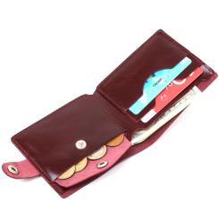 Портмоне Shvigel Кожаное Бордовое Фото 6