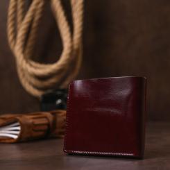 Портмоне Shvigel Кожаное Бордовое Фото 8