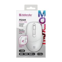Мышка Defender Feam MM-296 Wireless White Фото 2