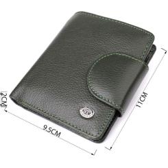 Кошелек ST Leather З натуральної шкіри Зелений Фото 2