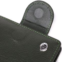 Кошелек ST Leather З натуральної шкіри Зелений Фото 4