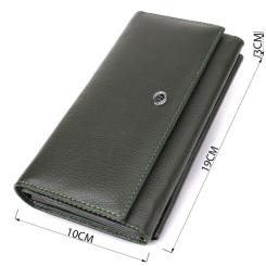 Кошелек ST Leather Из натуральной кожи Зеленый Фото 2