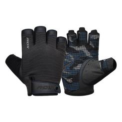 Перчатки для фитнеса RDX T2 Half Blue Plus M Фото