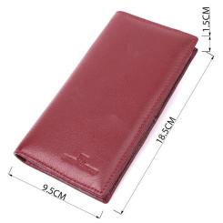 Кошелек ST Leather Из натуральной кожи Бордовый Фото 2