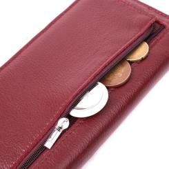 Кошелек ST Leather Из натуральной кожи Бордовый Фото 7