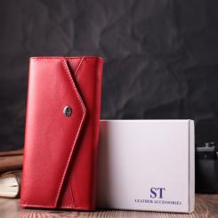 Кошелек ST Leather Из натуральной кожи Красный Фото 9