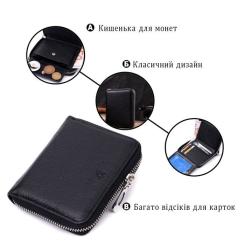 Кошелек ST Leather Из натуральной кожи Черный Фото 3