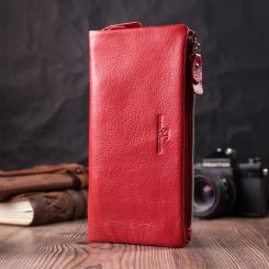 Кошелек ST Leather Из натуральной кожи Красный Фото 7