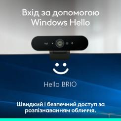 Веб-камера Logitech Brio 4K Ultra HD Graphite Фото 6