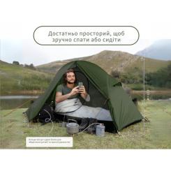Палатка Naturehike одномісний з футпринтом Cycling 1 NH18A095-D зелен Фото 7