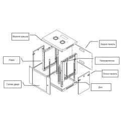 Шкаф настенный Hypernet 9U 19" 600x450 ProLine Фото 4