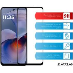 Стекло защитное ACCLAB Full Glue Motorola G55 Black Фото 2