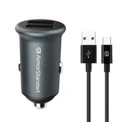 Зарядное устройство Armorstandart 2xUSB QC3.0 Grey + cable USB-C Фото