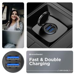 Зарядное устройство Armorstandart 2xUSB QC3.0 Grey + cable USB-C Фото 2