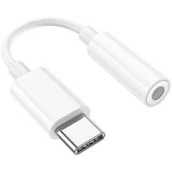 Переходник HOCO USB-C M to 3.5mm F LS35 white Фото 1