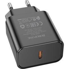 Зарядное устройство BOROFONE BA71A Power USB-C PD20W Black Фото 1